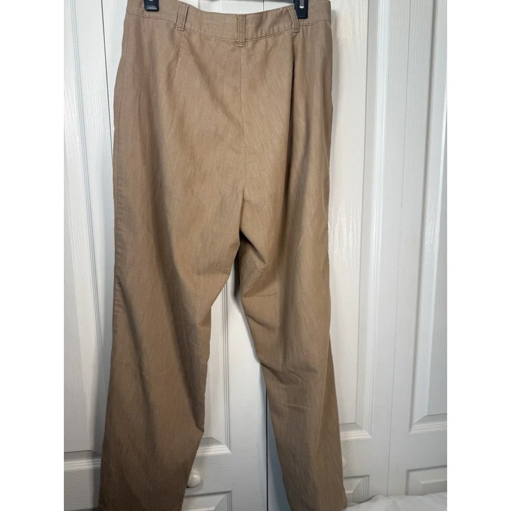 Christopher & Banks‎ Women's Size 10 Stretch Khaki Dress Pants Flat Front - Picture 2 of 4